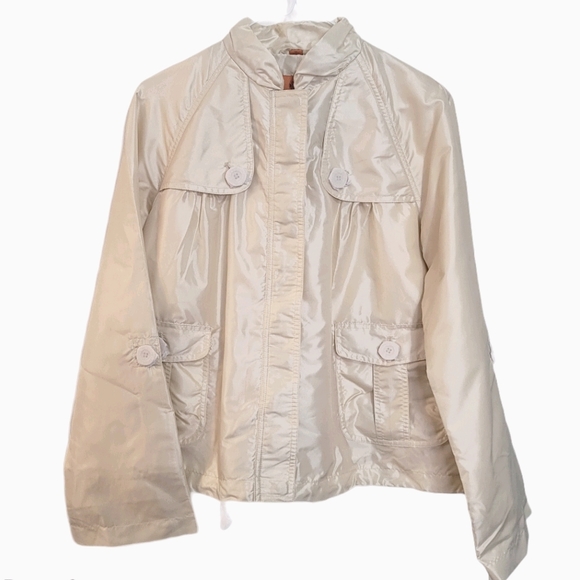 Judy Crowell Zip Front Beige Jacket - Picture 2 of 7